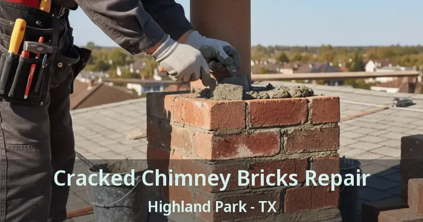 Cracked Chimney Bricks Repair Highland Park - TX