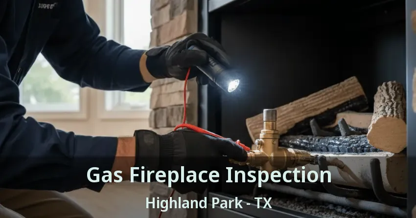 Gas Fireplace Inspection Highland Park - TX