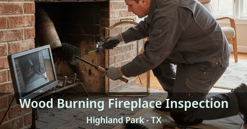 Wood Burning Fireplace Inspection Highland Park - TX Wood Burning Fireplace Inspection Highland Park - TX